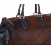 Kožené kabelka kufrík Genuine Leather hnedá 8096